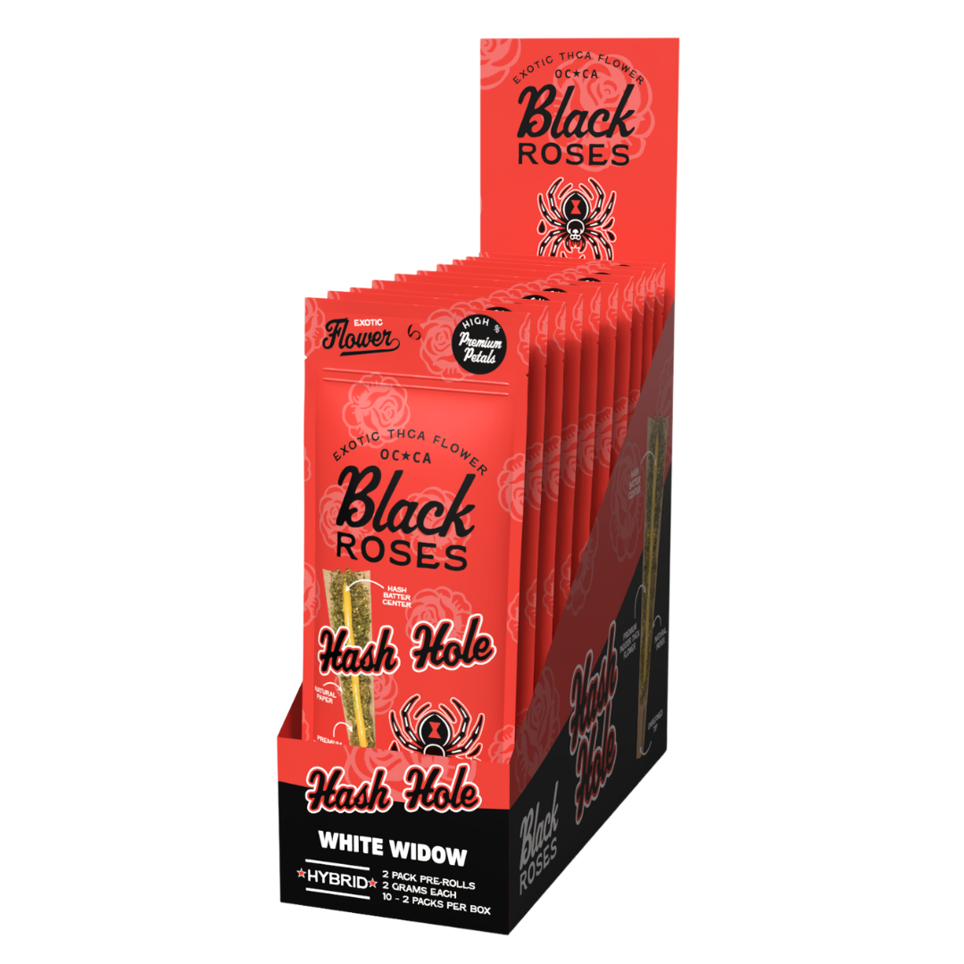 Black Roses THC-A Hash Hole Pre-Rolls 4G - 10 Count Display