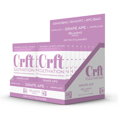 Crft Cultivation D9 + THC-P Gummies 40MG - 20 Count Display