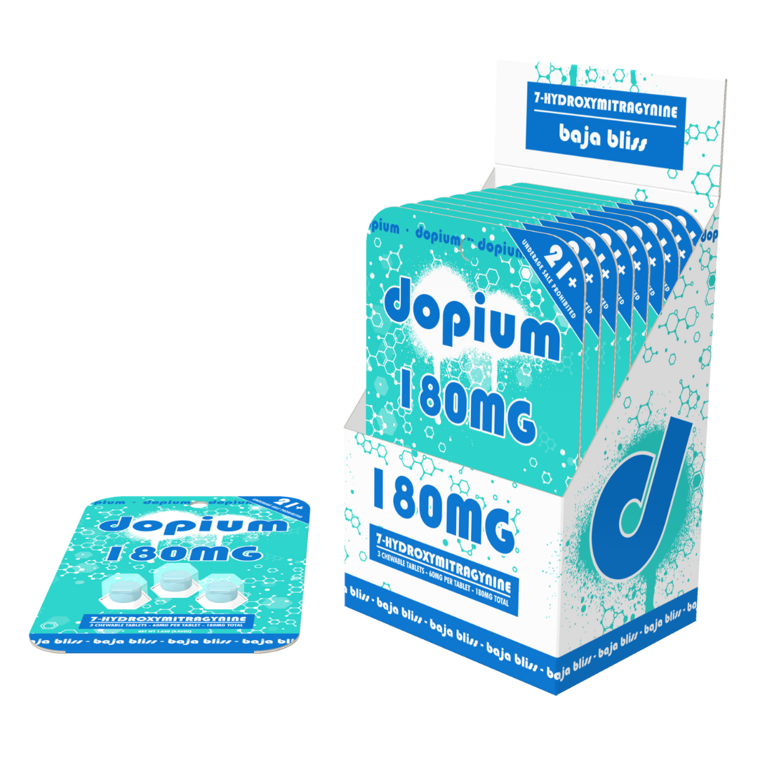 Dopium 7-Hydroxymitragynine Tablets 180MG - 10 Count Display