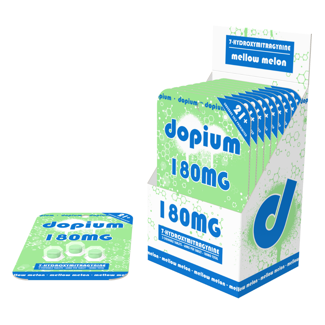Dopium 7-Hydroxymitragynine Tablets 180MG - 10 Count Display