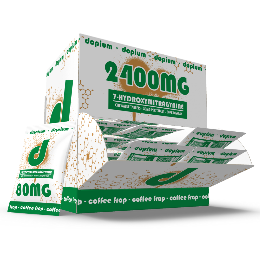 Dopium 7-Hydroxymitragynine Chewable Tablets 80MG - 30 Count Display