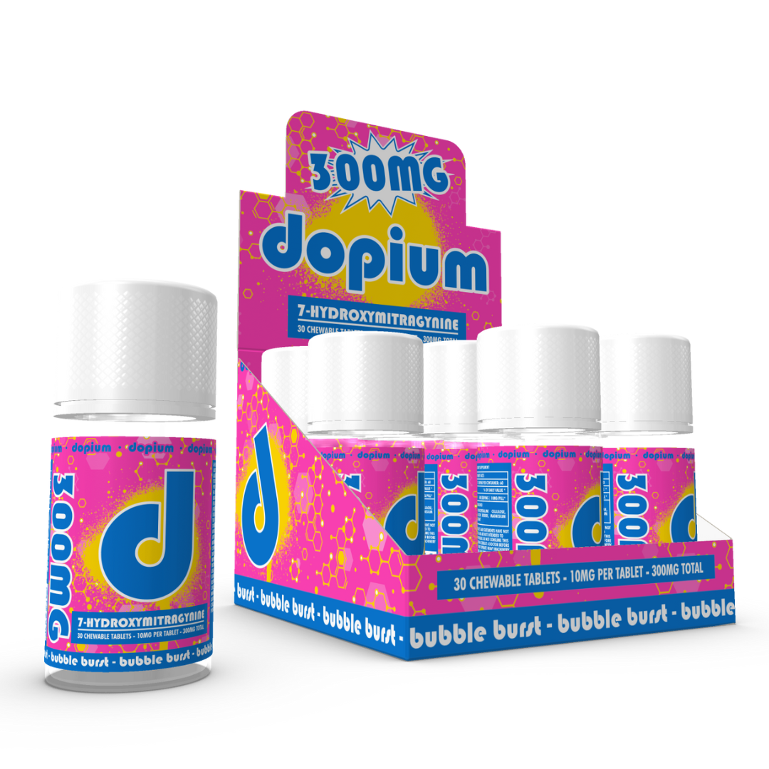 Dopium 7-Hydroxymitragynine Chewable Tablets 300MG - 9 Count Display