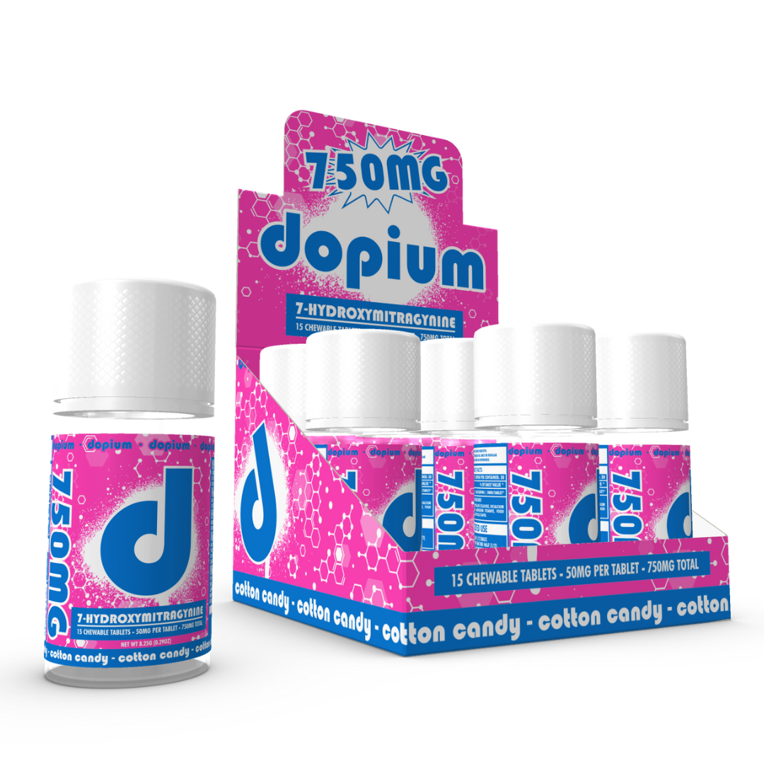 Dopium 7-Hydroxymitragynine Chewable Tablets 750MG - 9 Count Display