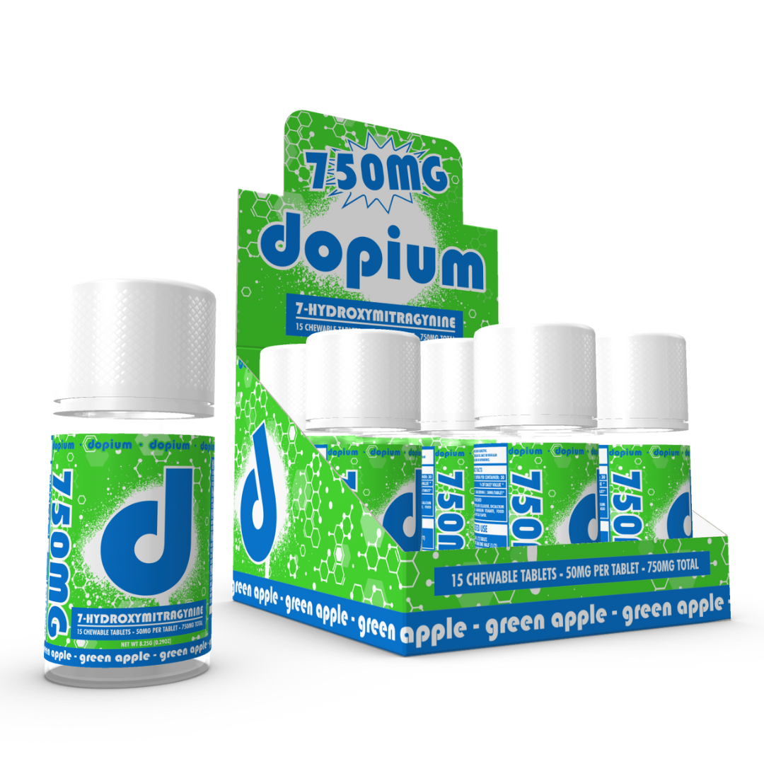 Dopium 7-Hydroxymitragynine Chewable Tablets 750MG - 9 Count Display