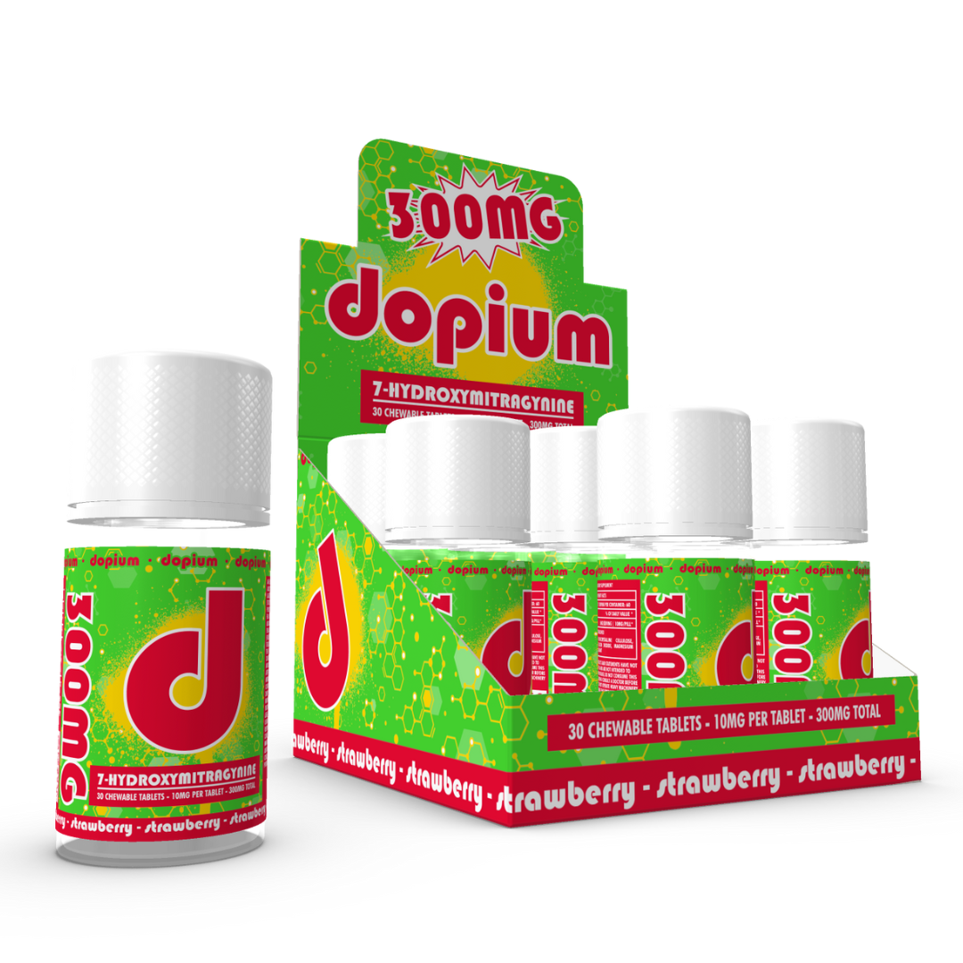 Dopium 7-Hydroxymitragynine Chewable Tablets 300MG - 9 Count Display