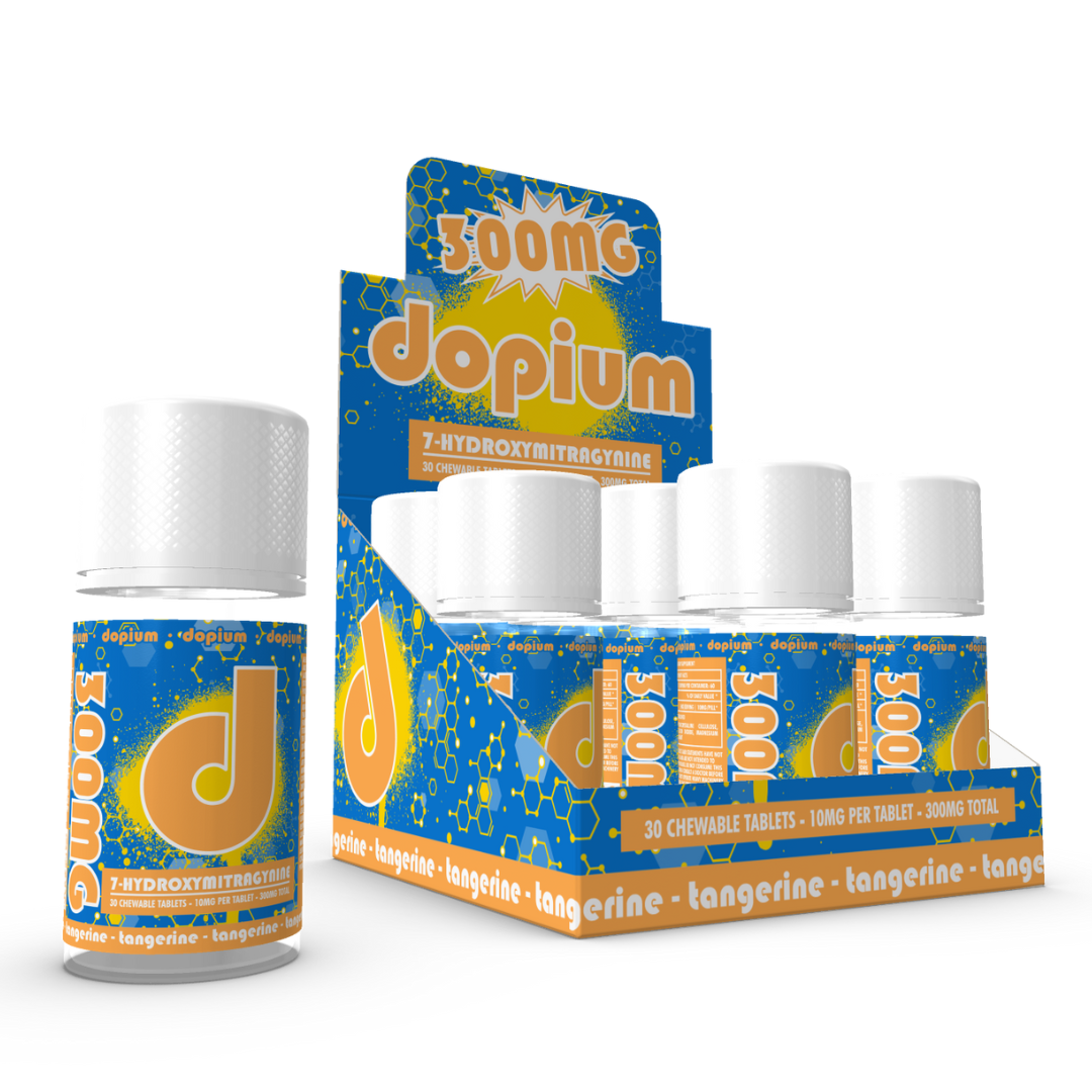 Dopium 7-Hydroxymitragynine Chewable Tablets 300MG - 9 Count Display