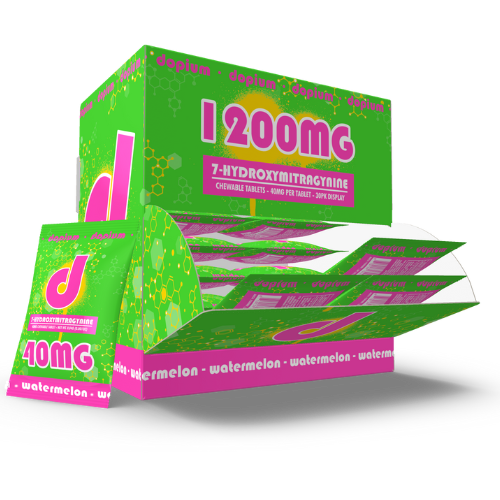 Dopium 7-Hydroxymitragynine Chewable Tablets 40MG - 30 Count Display