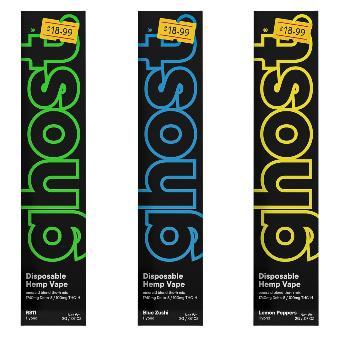 Ghost Emerald Blend THC-H Mix Disposable 2G - 10 Count Display