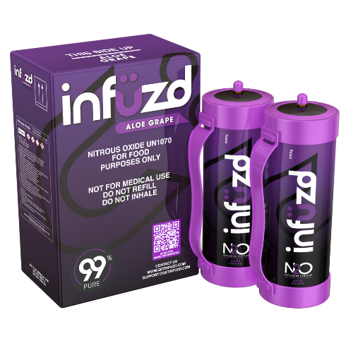 Infuzd Nitrous Oxide UN1070 99% Pure 2000G - 2 Count Display