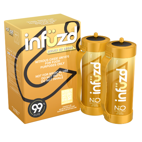 Infuzd Nitrous Oxide UN1070 99% Pure 2000G - 2 Count Display
