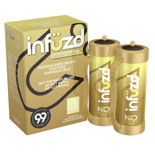 Infuzd Nitrous Oxide UN1070 99% Pure 2000G - 2 Count Display