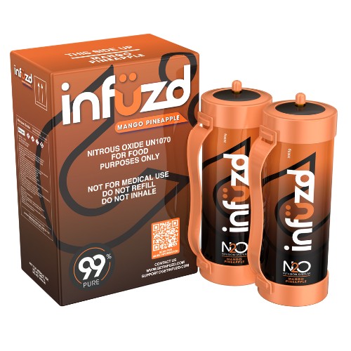 Infuzd Nitrous Oxide UN1070 99% Pure 2000G - 2 Count Display