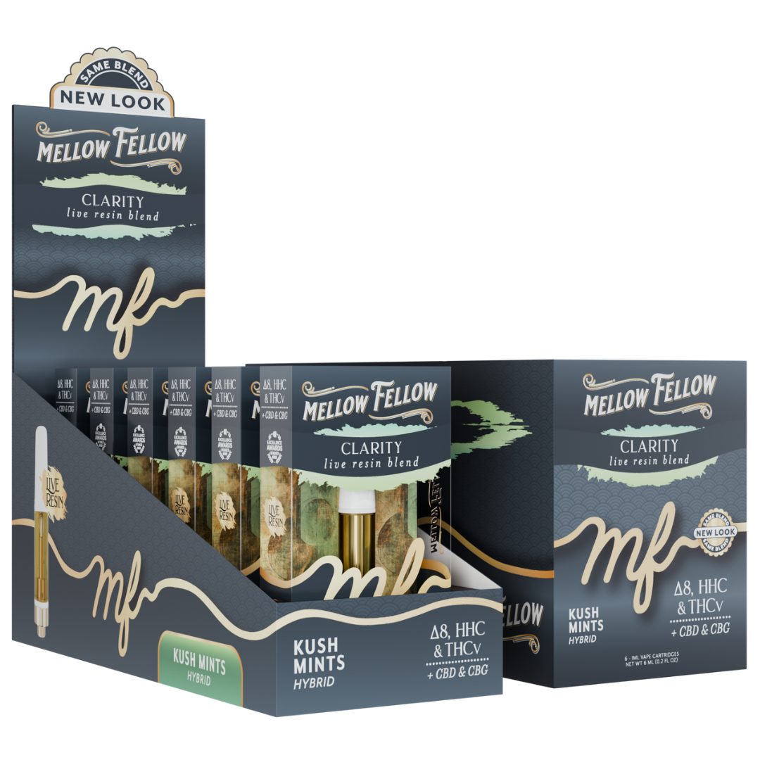 Mellow Fellow Live Resin Cartridge 1G - 6 Count Display