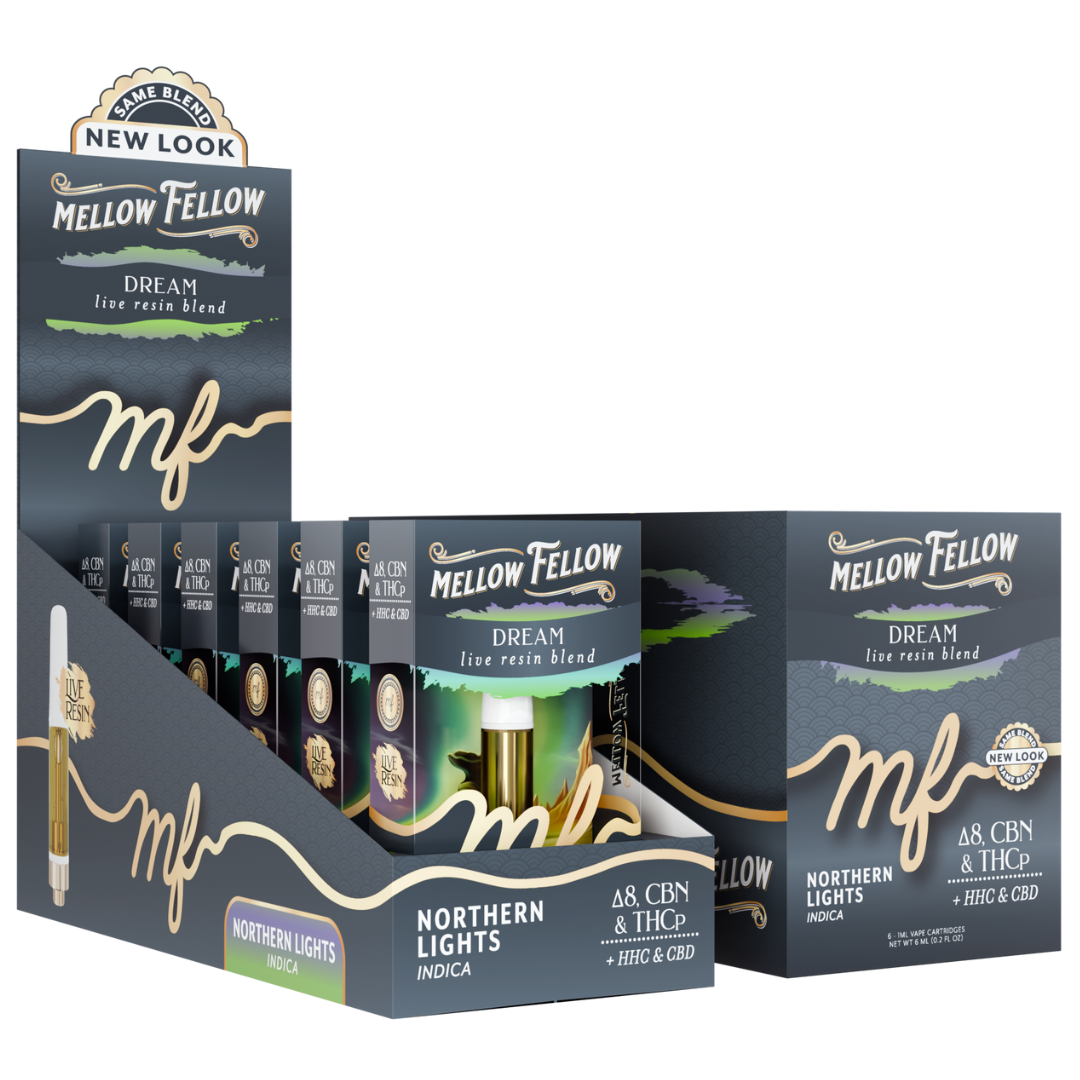 Mellow Fellow Live Resin Cartridge 1G - 6 Count Display
