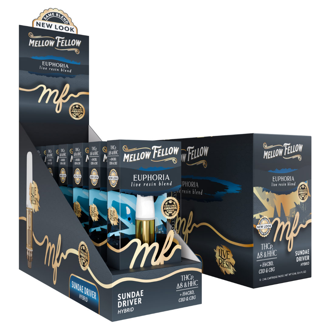 Mellow Fellow Live Resin Cartridge 2G - 6 Count Display