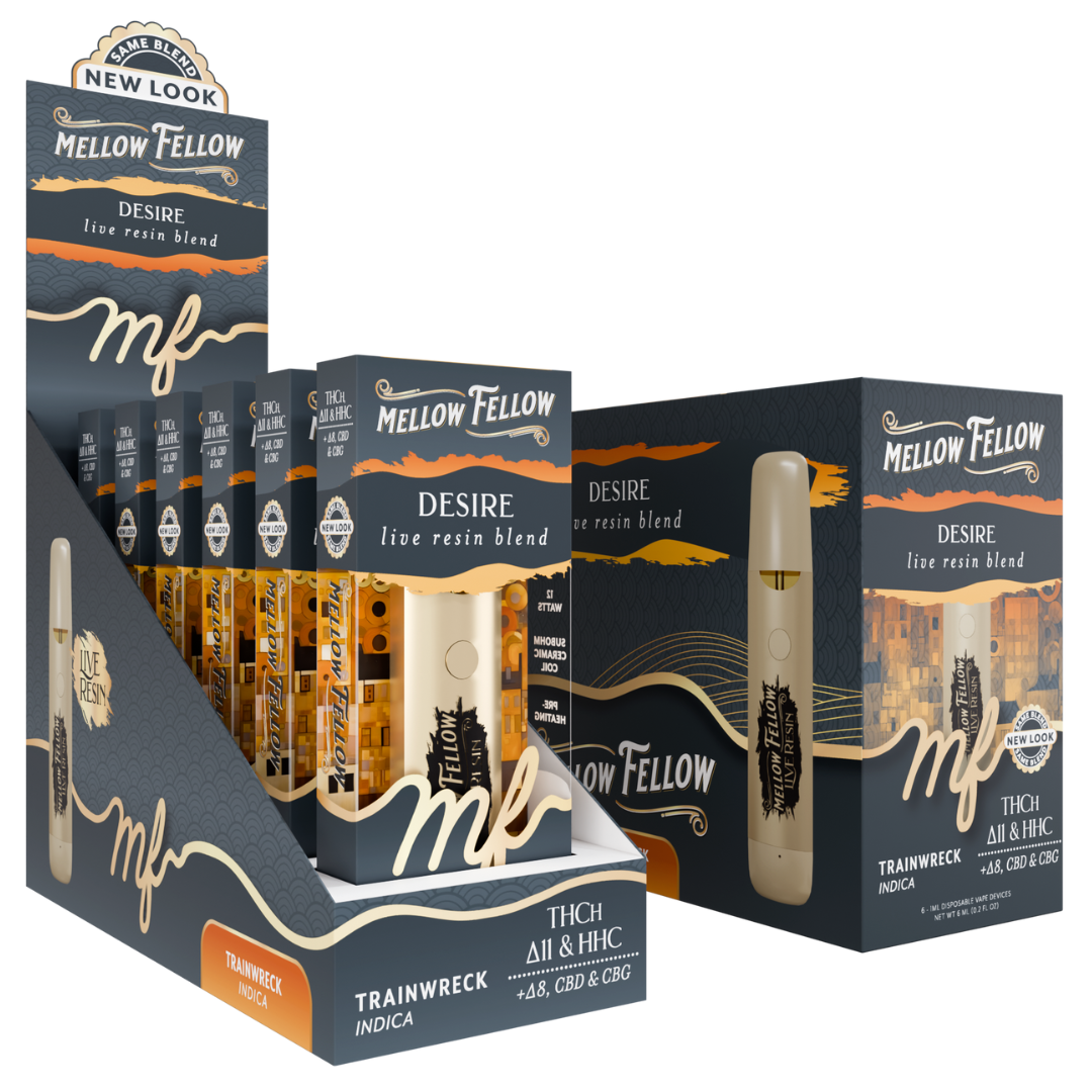 Mellow Fellow Live Resin Blend Disposable 1G - 6 Count Display