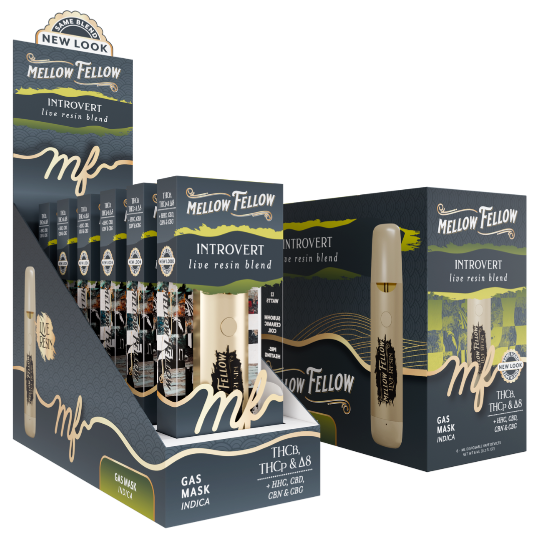 Mellow Fellow Live Resin Blend Disposable 1G - 6 Count Display