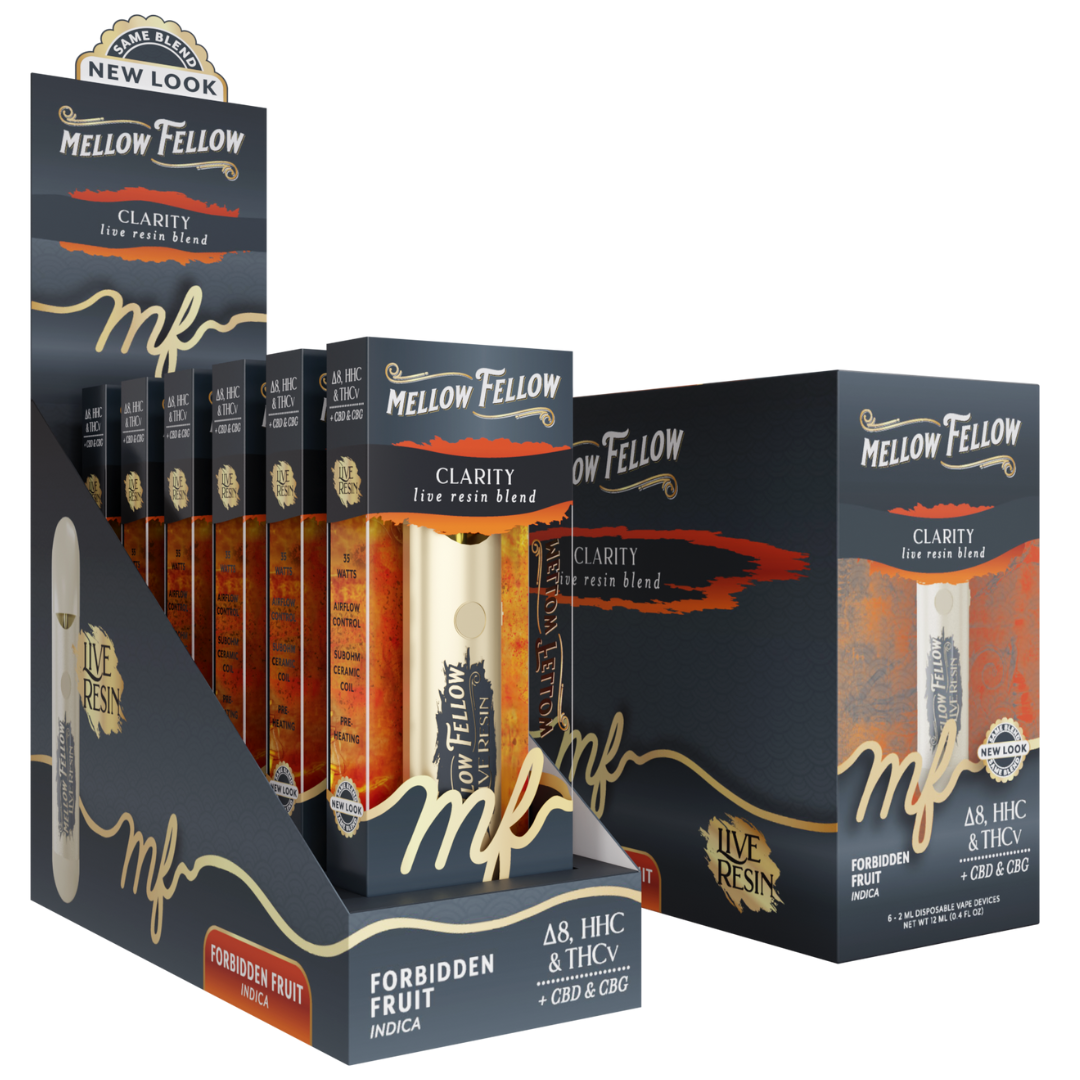 Mellow Fellow Live Resin Blend Disposable 2G - 6 Count Display