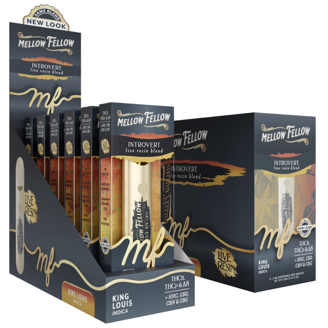 Mellow Fellow Live Resin Blend Disposable 2G - 6 Count Display