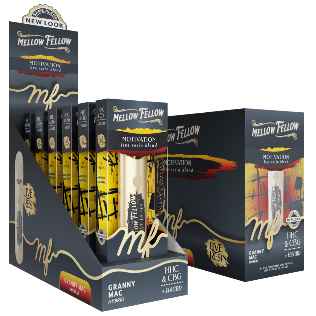 Mellow Fellow Live Resin Blend Disposable 2G - 6 Count Display