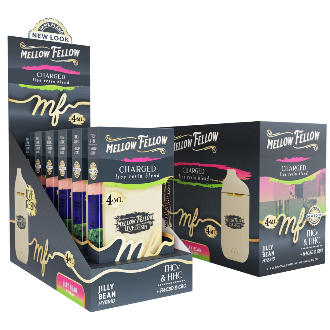 Mellow Fellow Live Resin Blend Disposable 4G - 6 Count Display