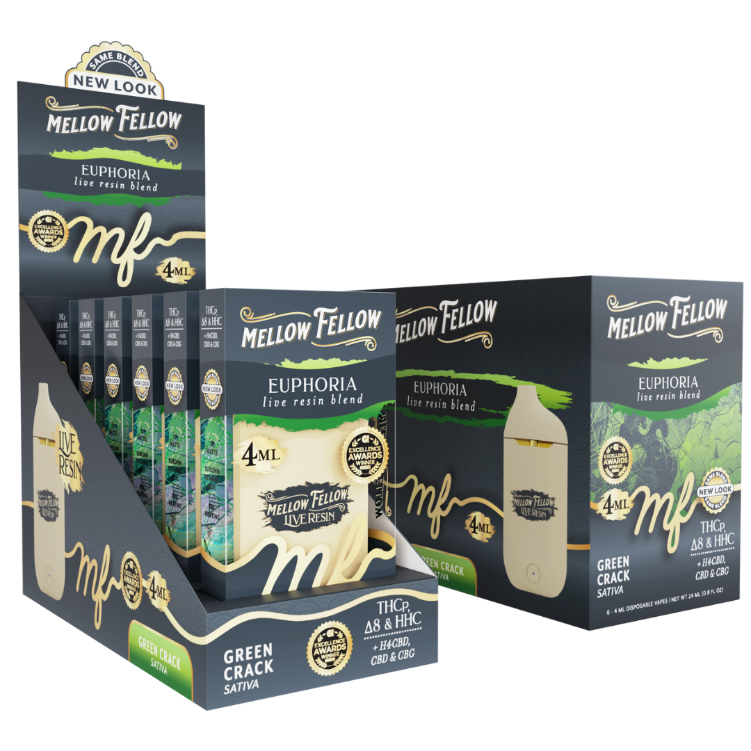 Mellow Fellow Live Resin Blend Disposable 4G - 6 Count Display