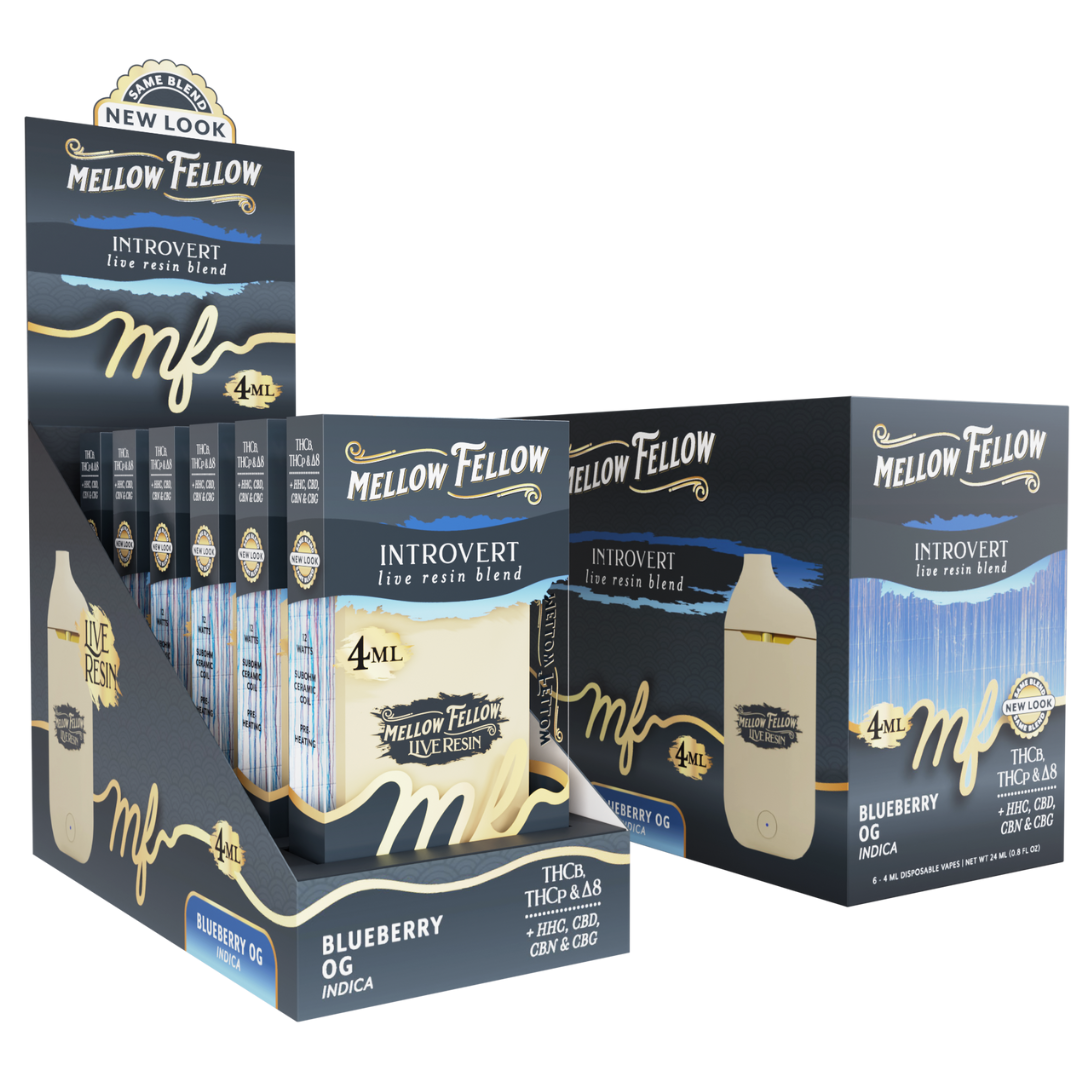 Mellow Fellow Live Resin Blend Disposable 4G - 6 Count Display