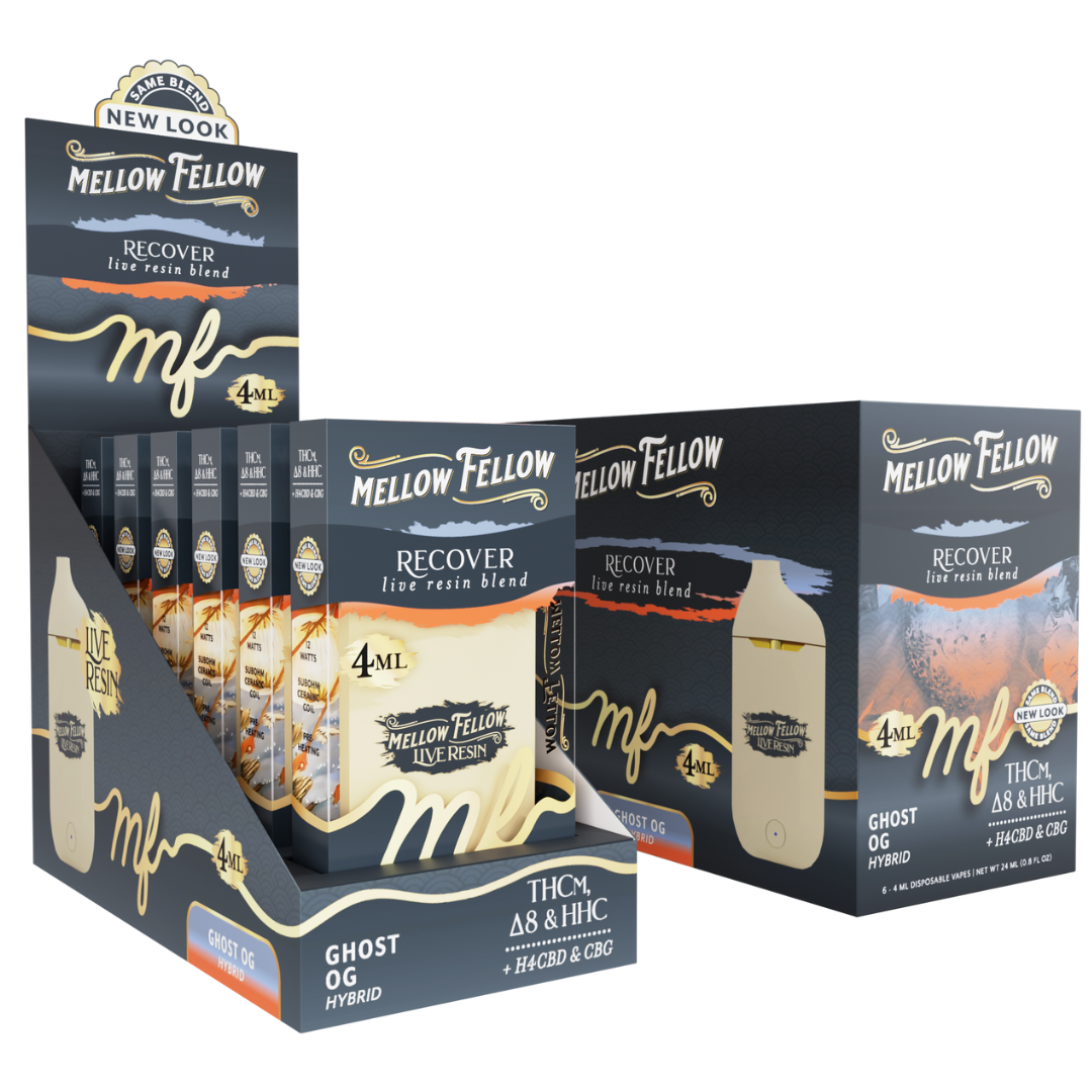 Mellow Fellow Live Resin Blend Disposable 4G - 6 Count Display