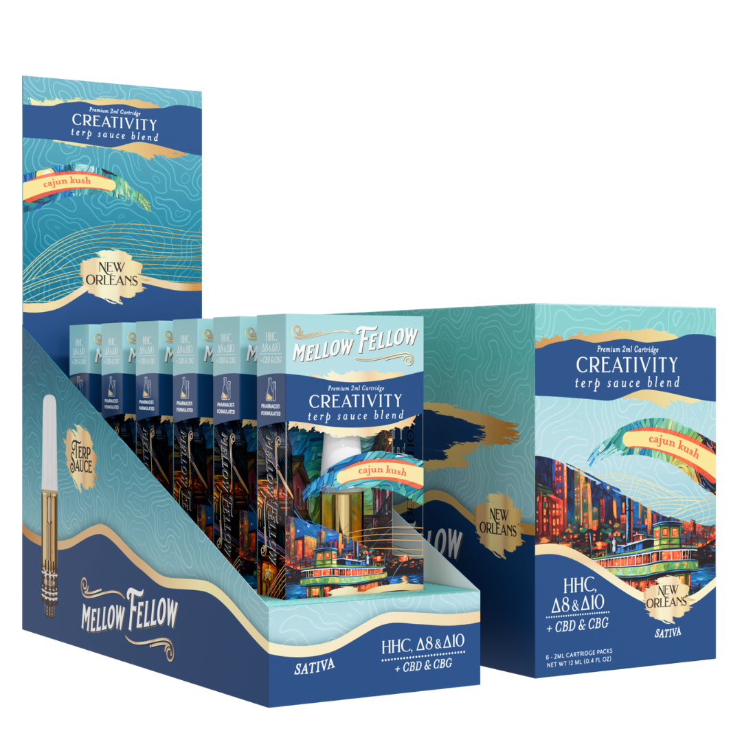 Mellow Fellow Terp Sauce Blend Cartridge 2G - 6 Count Display