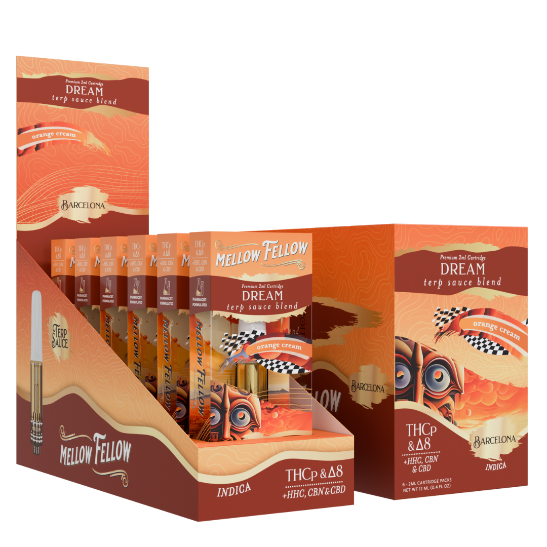 Mellow Fellow Terp Sauce Blend Cartridge 2G - 6 Count Display
