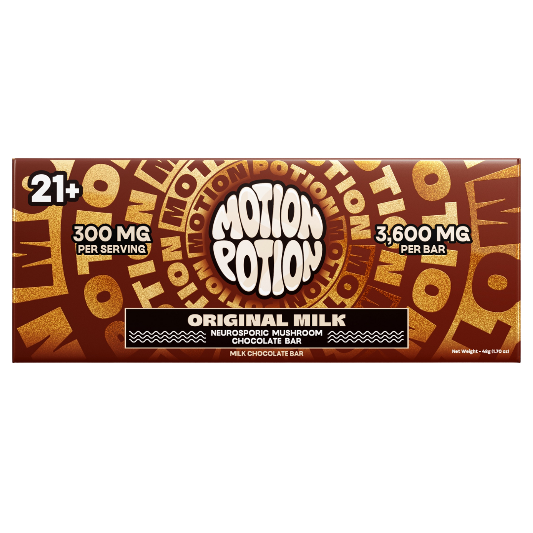 Motion Potion Mushroom Chocolate Bar 3600MG - 10 Count Display