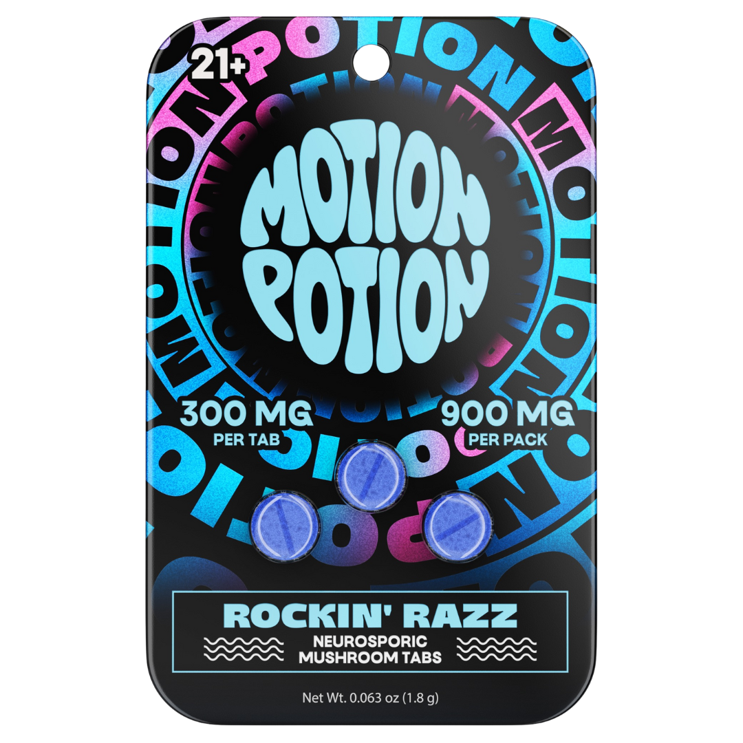 Motion Potion Mushroom Tablets 900MG - 10 Count Display