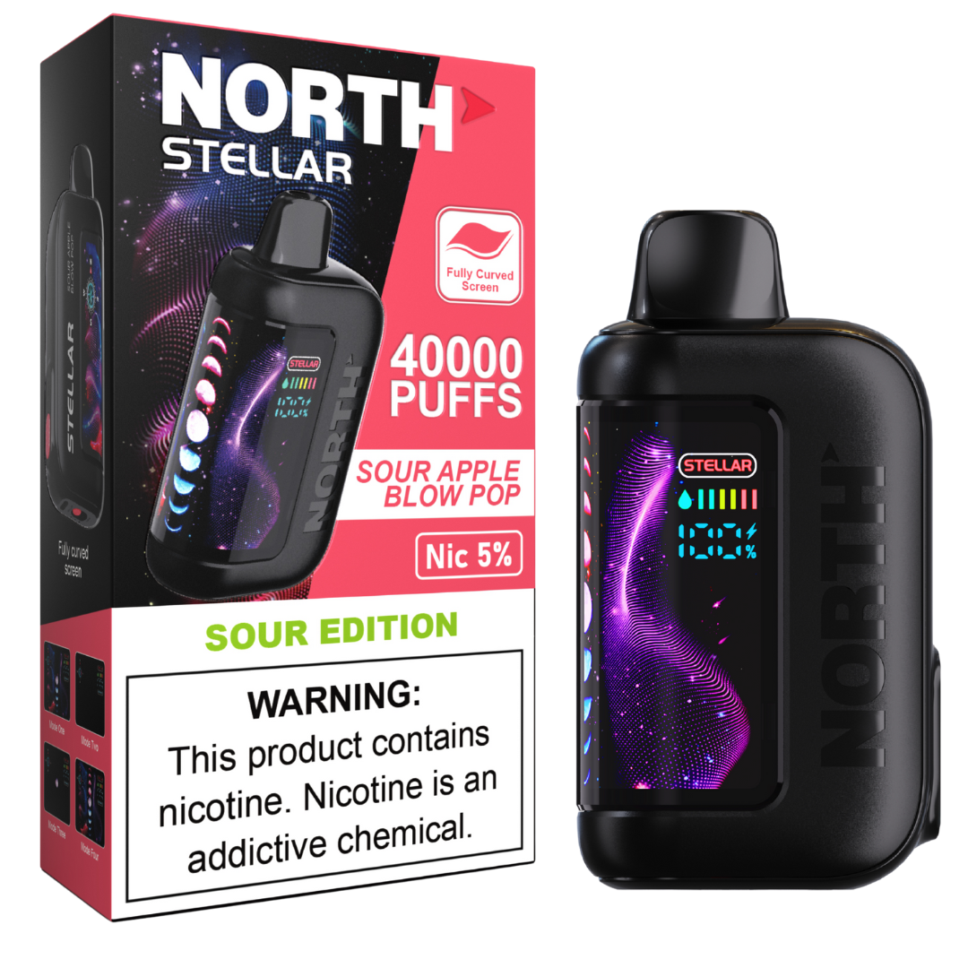 North Stellar Sour Edition Vape 40K Puffs - 5 Count Display