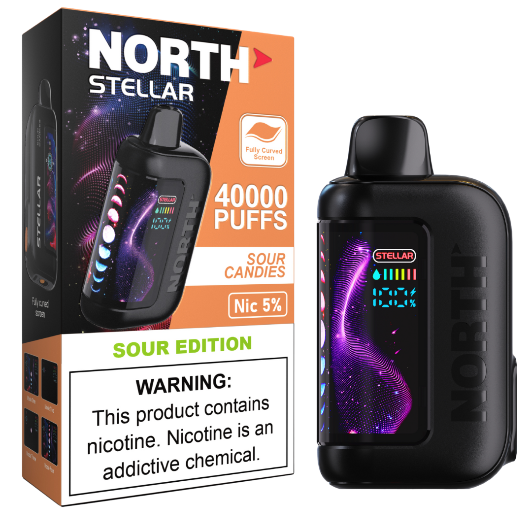 North Stellar Sour Edition Vape 40K Puffs - 5 Count Display
