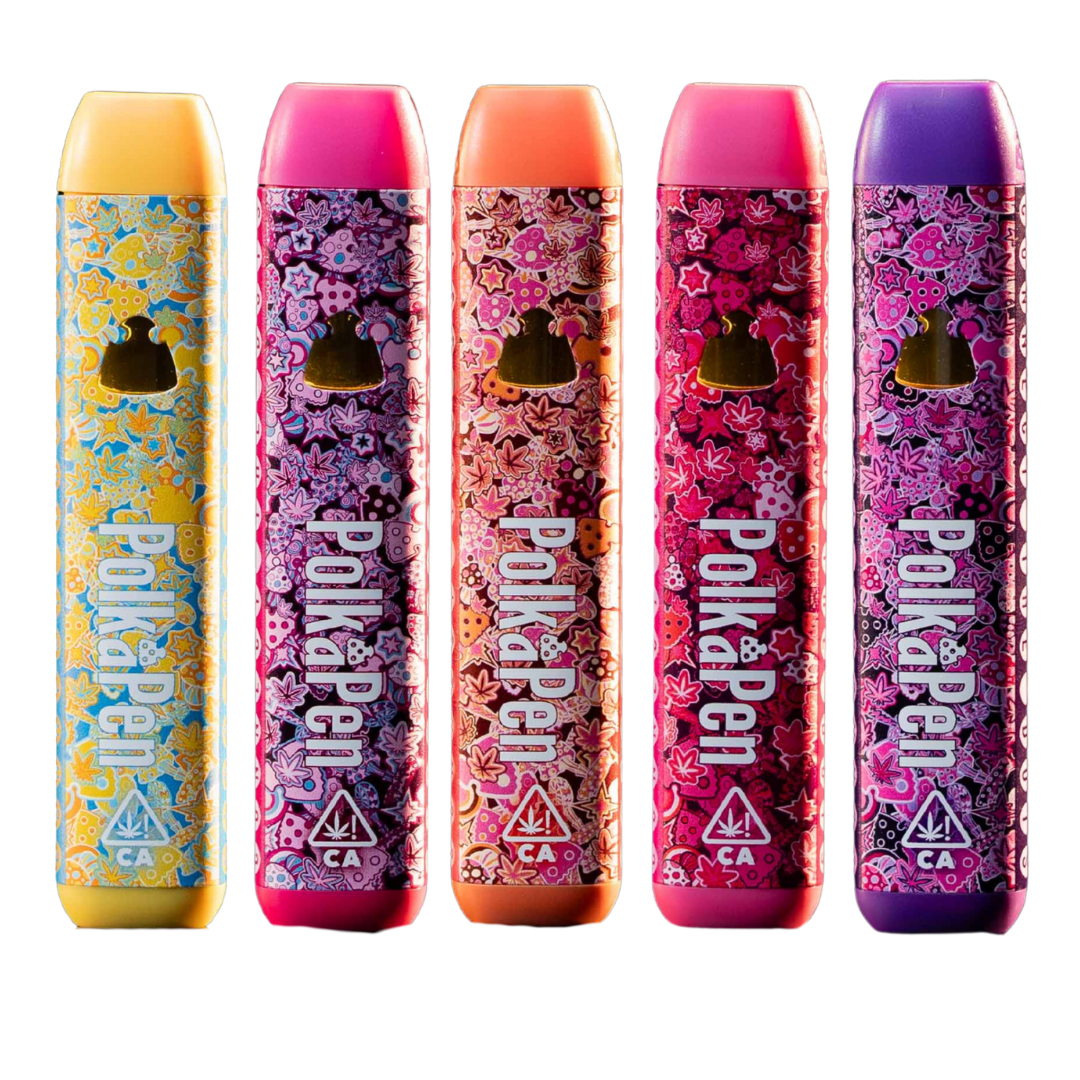 PolkaDot PolkaPuff THC-P + Mushroom Vape 2G - 5 Count Display