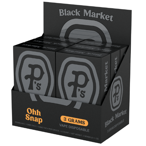 Pushin P's Black Market Edition Disposable 3G - 6 Count Display