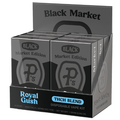 Pushin P's Black Market Edition THC-H Disposable Vape Kit 1G - 6 Count Display