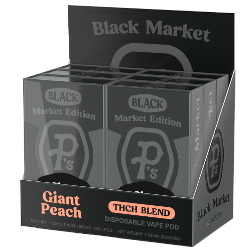 Pushin P's Black Market Edition THC-H Blend Pod 1G - 6 Count Display