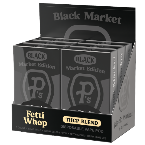 Pushin P's Black Market Edition THC-P Blend Pod 1G - 6 Count Display