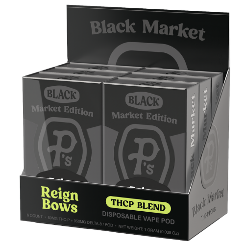 Pushin P's Black Market Edition THC-P Blend Pod 1G - 6 Count Display