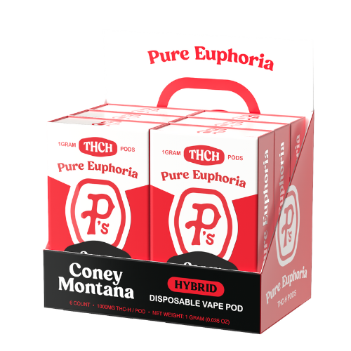 Pushin P's Pure Euphoria THC-H Replacement Pod 1G - 6 Count Display