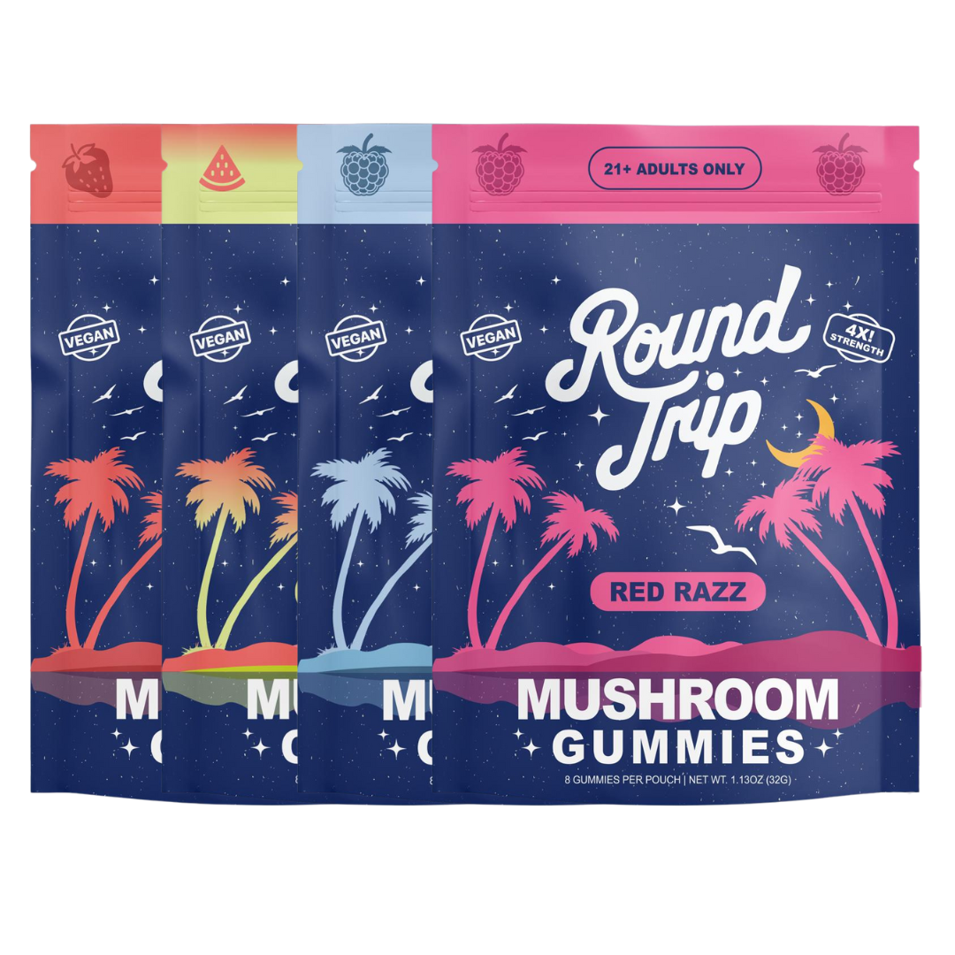 Round Trip 4X Strength Mushroom Gummies - 10 Count Display