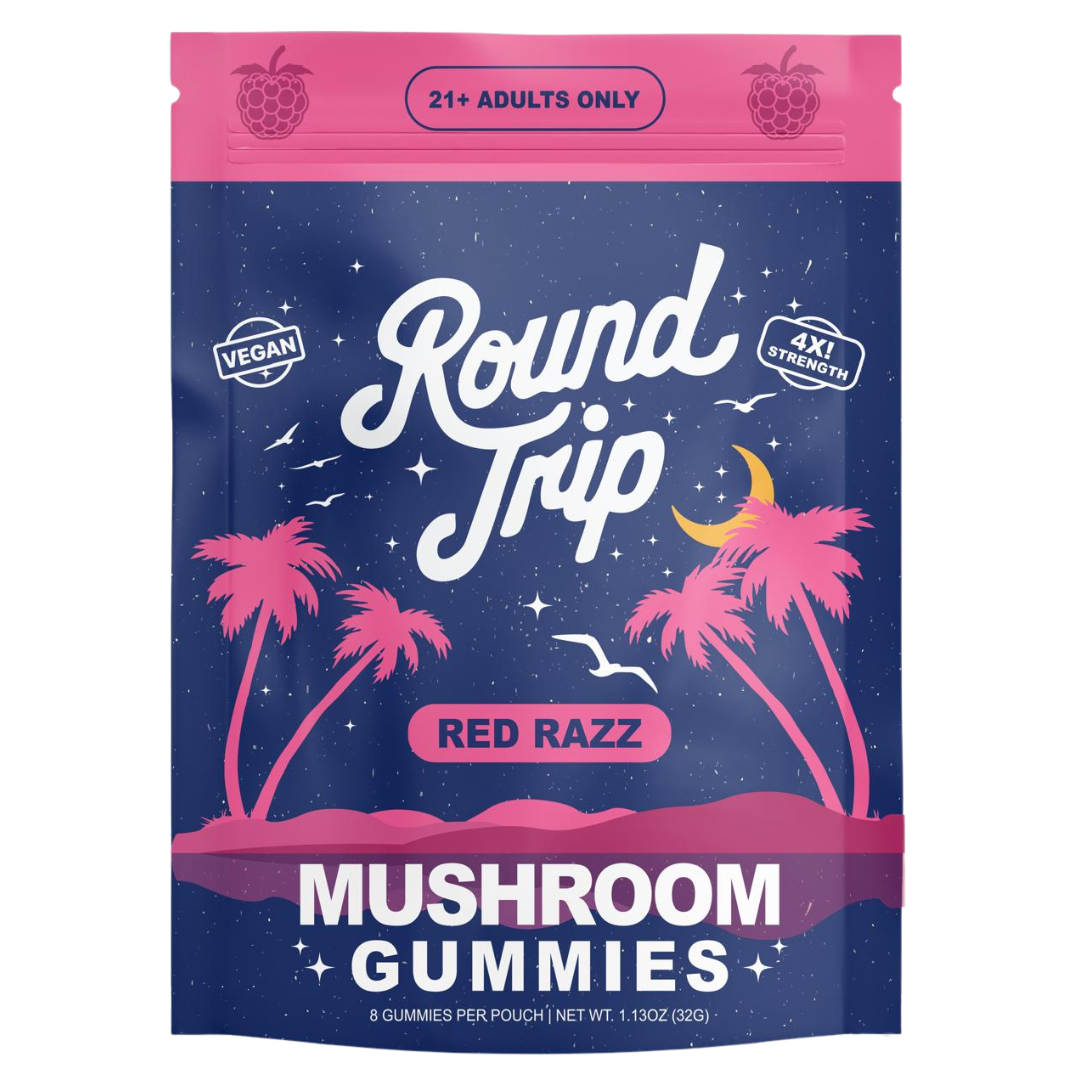 Round Trip 4X Strength Mushroom Gummies - 10 Count Display