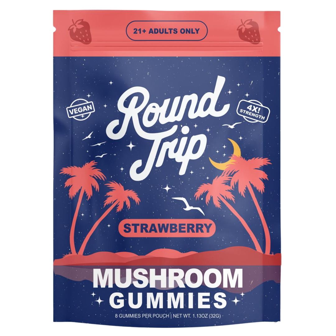 Round Trip 4X Strength Mushroom Gummies - 10 Count Display