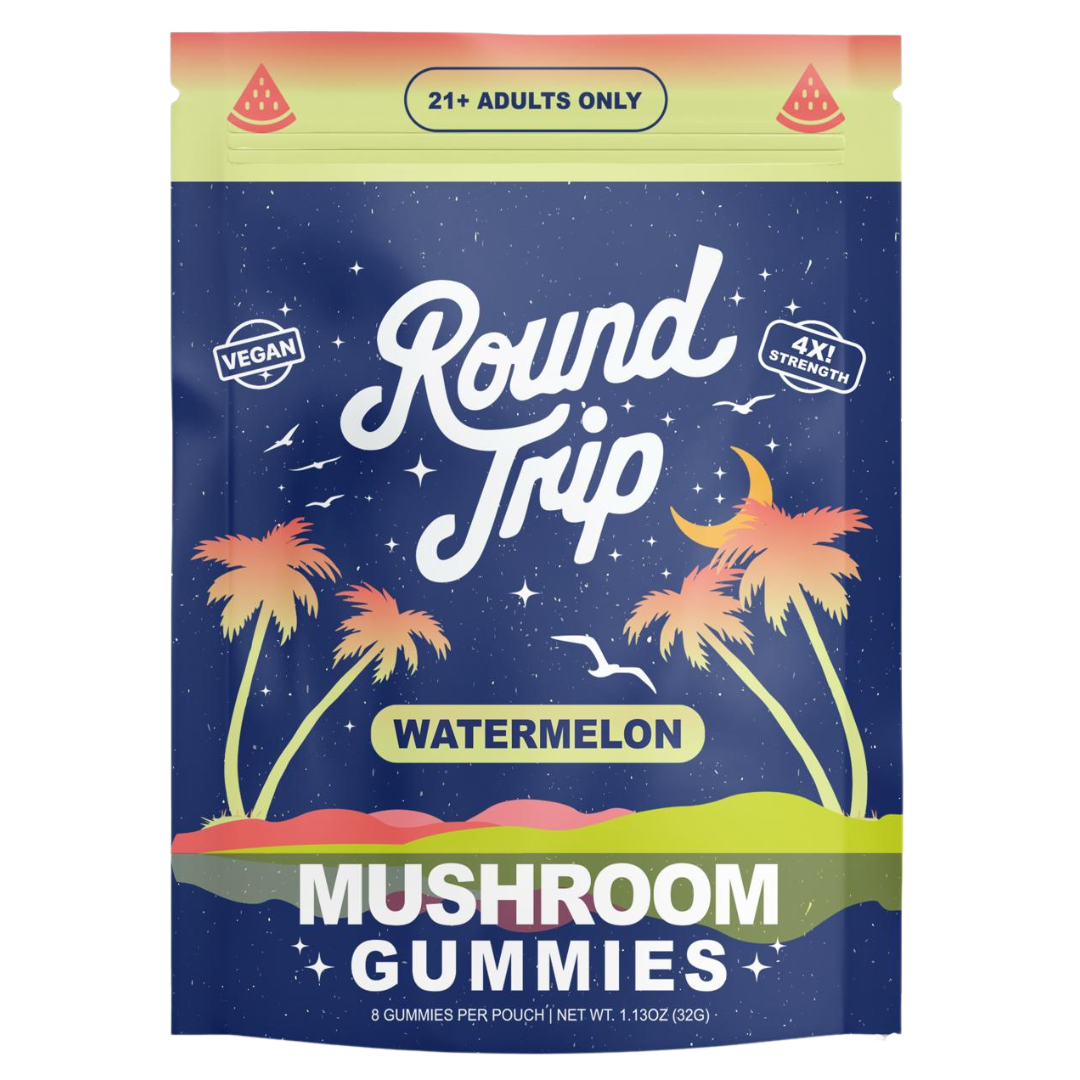 Round Trip 4X Strength Mushroom Gummies - 10 Count Display