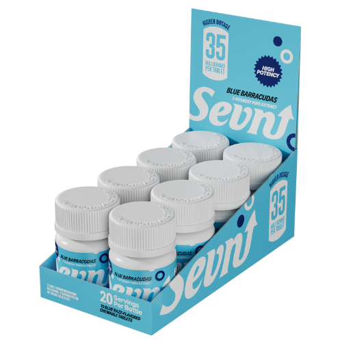 Sevn 7-Hydroxymitragynine Tablet Bottle 350MG - 8 Count Display