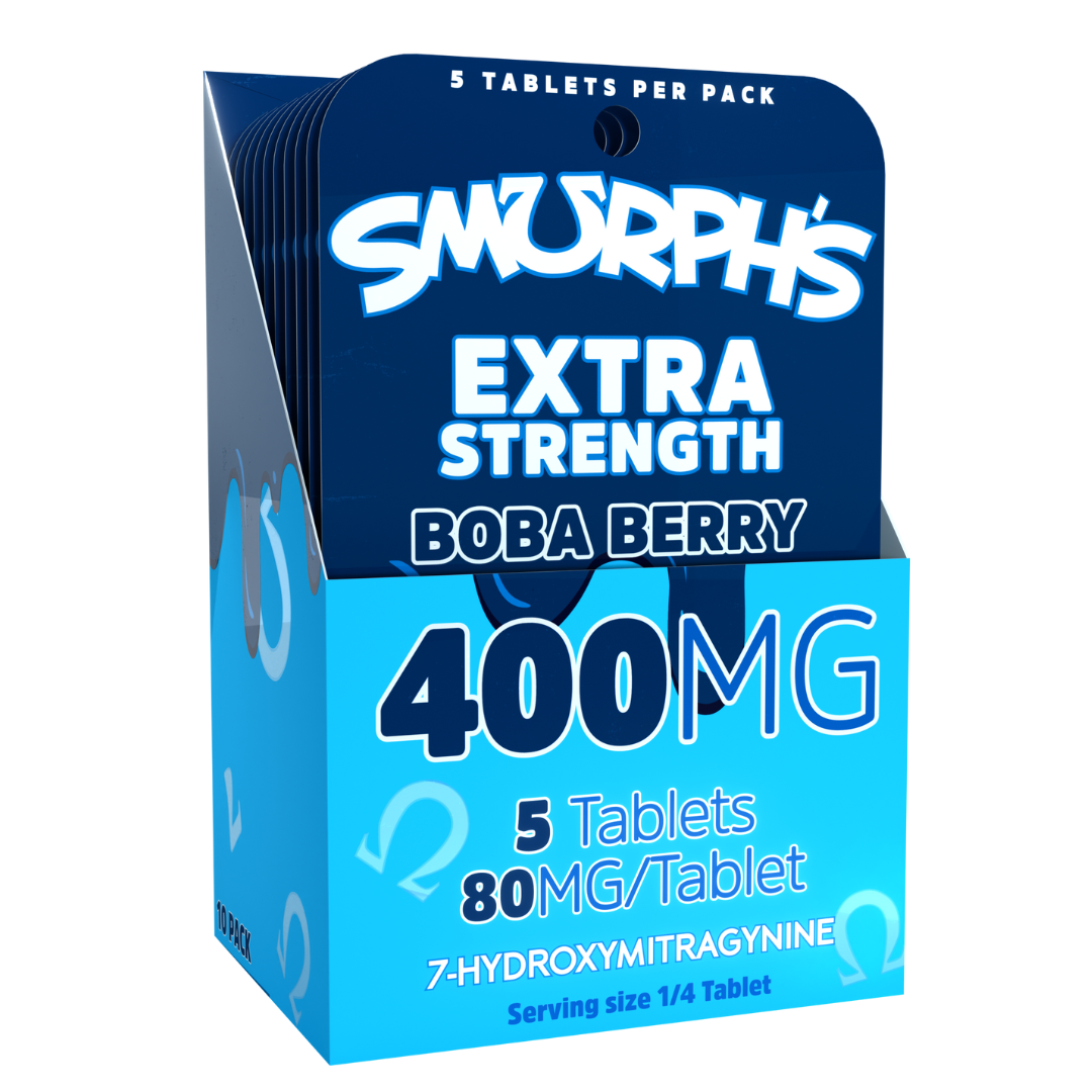 Smurphs Extra Strength 7-Hydroxy Tablets 400MG - 10 Count Display