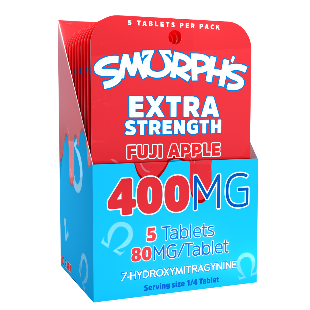 Smurphs Extra Strength 7-Hydroxy Tablets 400MG - 10 Count Display