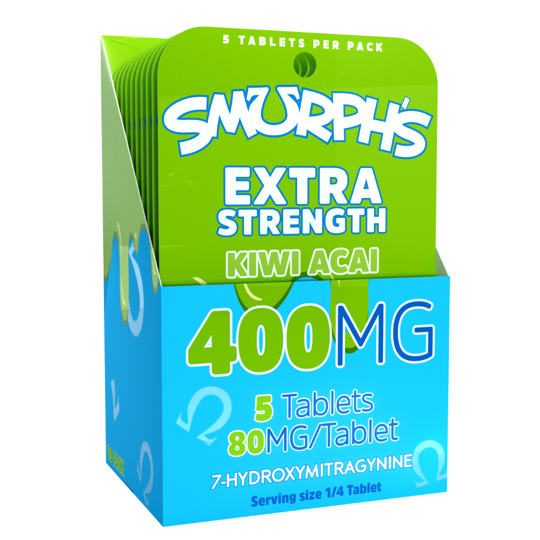 Smurphs Extra Strength 7-Hydroxy Tablets 400MG - 10 Count Display