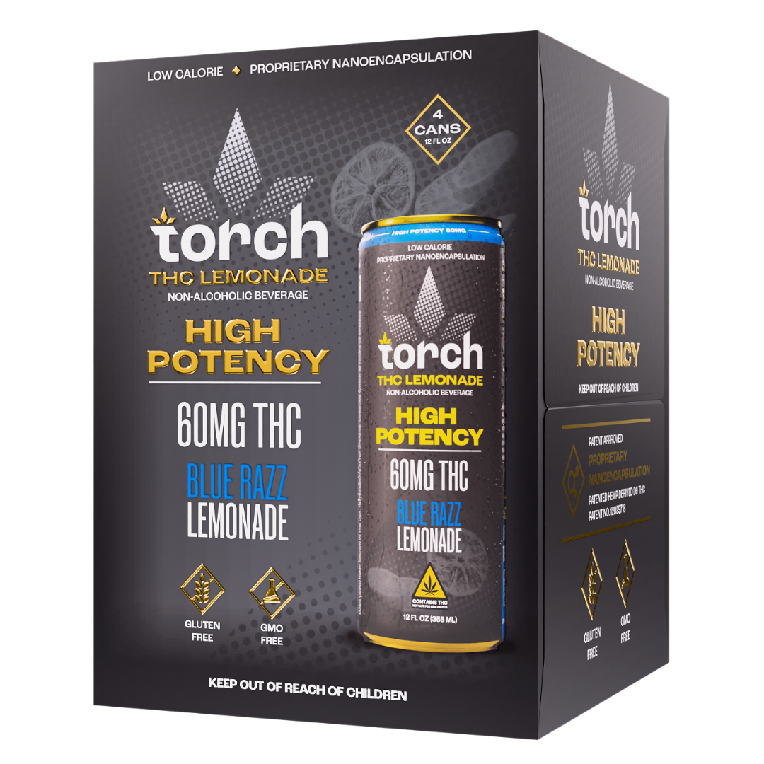 Torch High Potency THC Seltzers 60MG - 4 Count Display